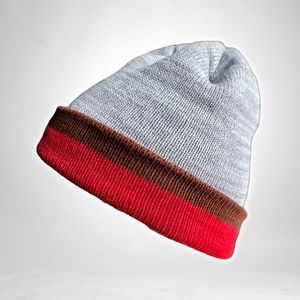 Unisex Stretchy Tri-Colored Beanie